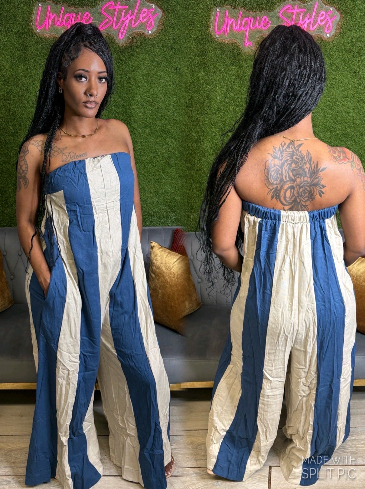 Stripped romper