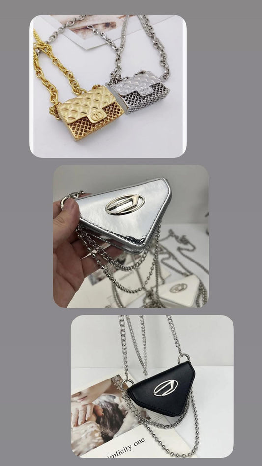 Diss mini purse/ mini metal purse belt