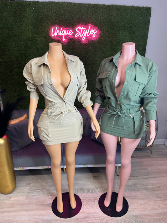 Cargo romper dress